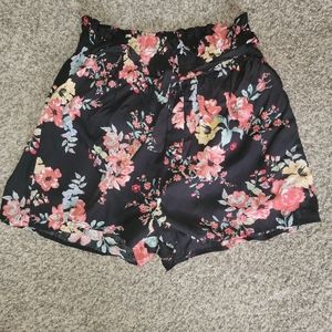 Floral Paperbag Shorts